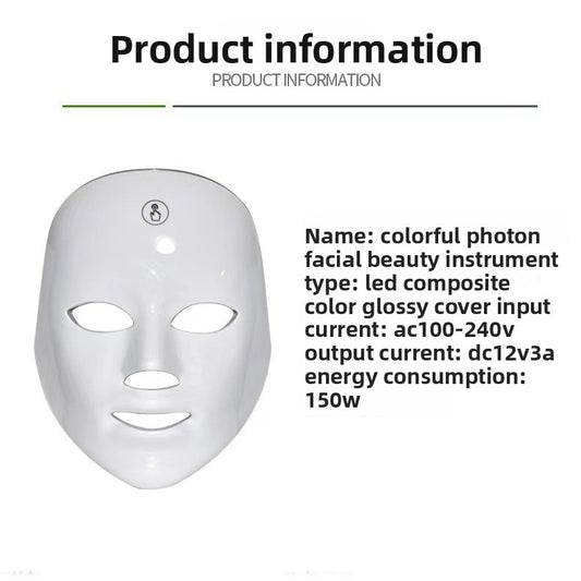 LED light therapy mask beauty device