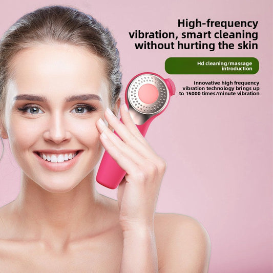 Rechargeable silicone massage facial cleanser