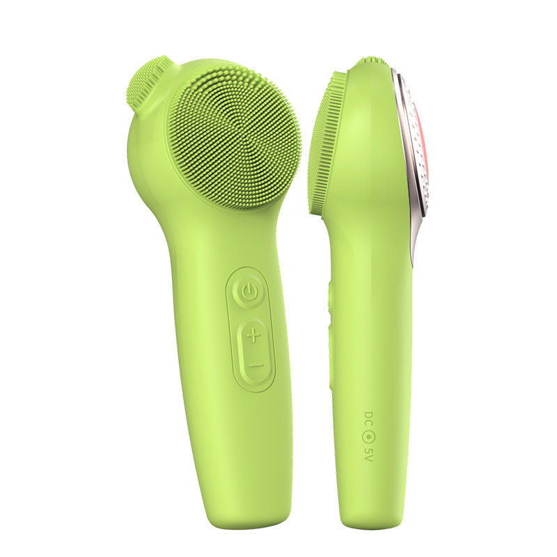 Rechargeable silicone massage facial cleanser
