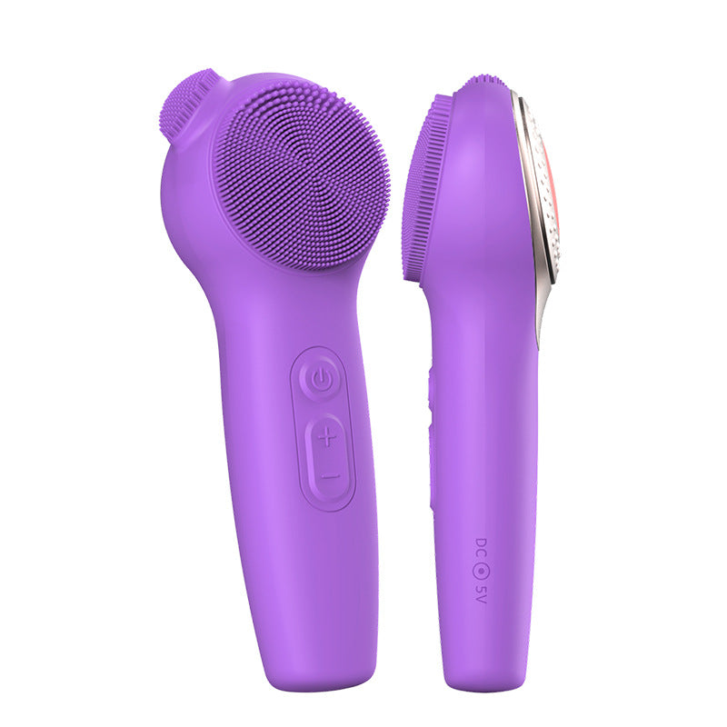 Rechargeable silicone massage facial cleanser
