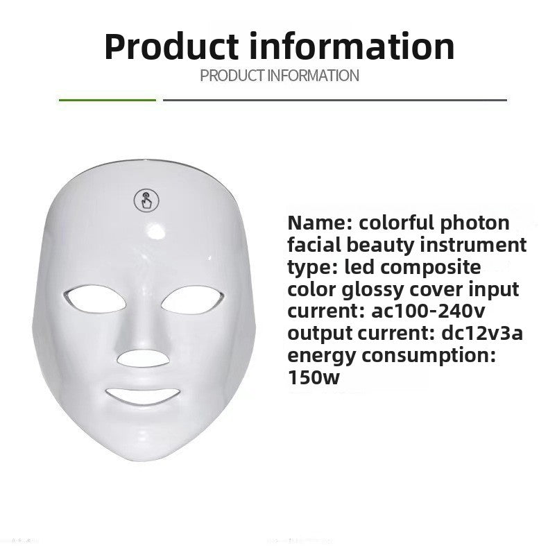 LED light therapy mask beauty device