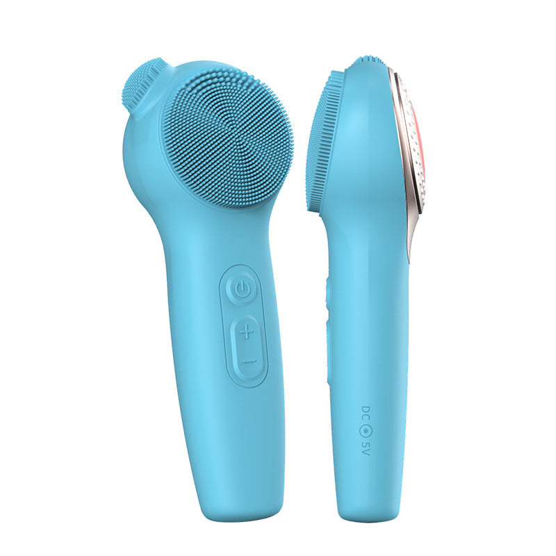 Rechargeable silicone massage facial cleanser