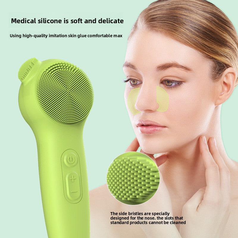 Rechargeable silicone massage facial cleanser