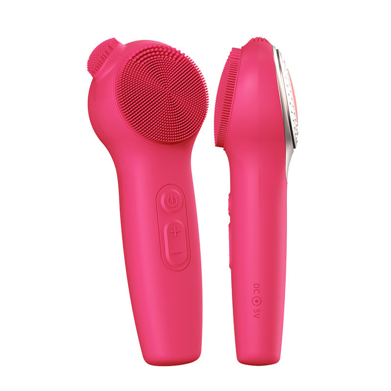 Rechargeable silicone massage facial cleanser