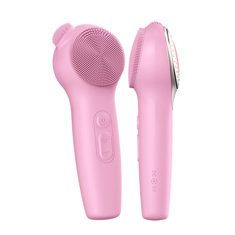Rechargeable silicone massage facial cleanser